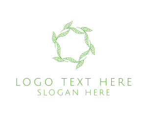 Green Nature Leaves Logo