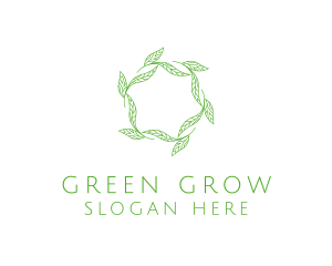 Green Nature Leaves logo design