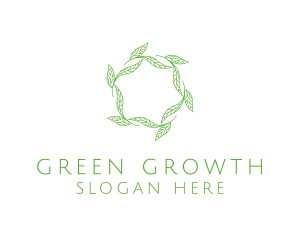 Green Nature Leaves logo design