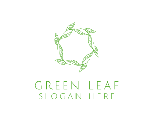 Green Nature Leaves logo design