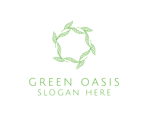 Green Nature Leaves logo design