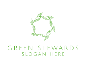 Green Nature Leaves logo design