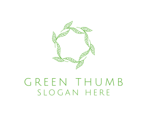 Green Nature Leaves logo design