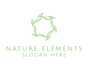 Green Nature Leaves logo design