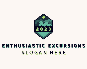 Mountain Trekking Adventure logo design