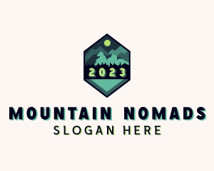 Mountain Trekking Adventure logo design