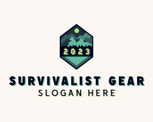 Mountain Trekking Adventure logo design