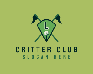 Golf Flag Country Club logo design