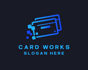 Credit Card Pixel logo design