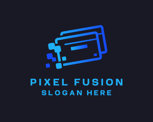 Credit Card Pixel logo design