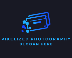 Credit Card Pixel logo design