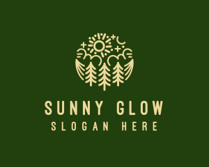 Sunny Pine Forest  logo design