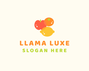 Orange Apple Lemon Fruit logo design