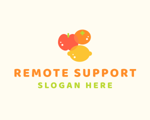 Orange Apple Lemon Fruit logo design