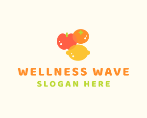 Orange Apple Lemon Fruit logo
