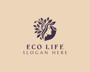 Yoga Woman Tree logo design