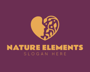 Woman Heart Nature logo design