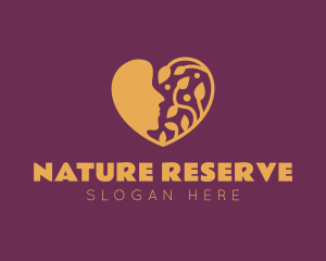 Woman Heart Nature logo design