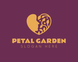 Woman Heart Nature logo design