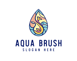 Ocean Fish Sea Water logo design