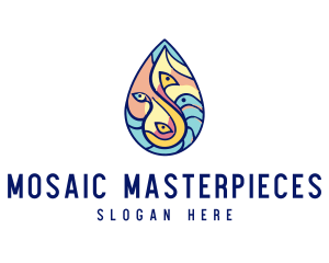 Ocean Fish Sea Water logo design