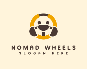 Auto Steering Wheel logo design