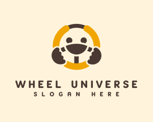 Auto Steering Wheel logo design