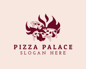 Hot Pizza Snack logo design