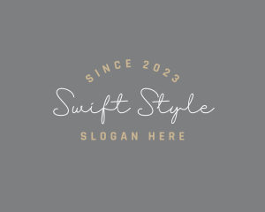 Simple Style Script logo design
