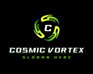 Cyber Vortex Motion logo design