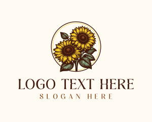 Organic Florist Sunflower logo