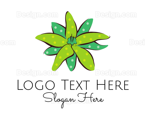 Green Flower Spots Logo