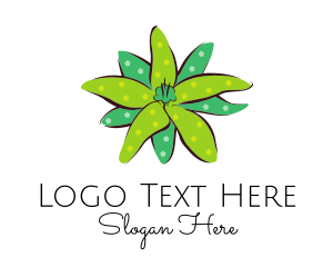 Green Flower Spots logo