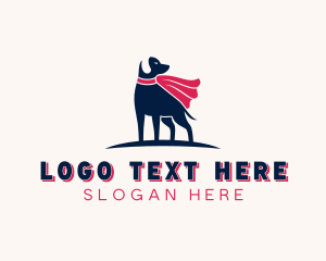 Pet Dog Superhero logo