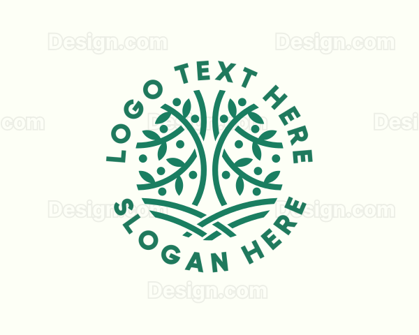 Tree Lawn Care Farm Logo