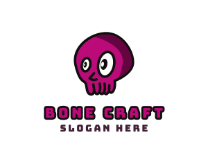 Halloween Cartoon Skull logo