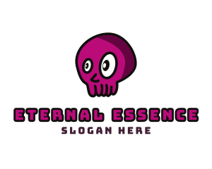 Halloween Cartoon Skull logo