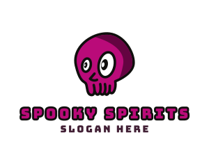 Halloween Cartoon Skull logo