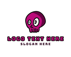 Halloween Cartoon Skull Logo