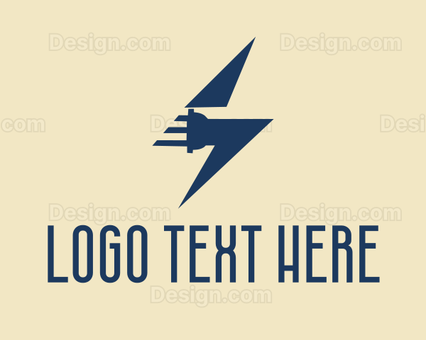 Electric Thunderbolt Plug Logo