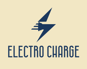 Electric Thunderbolt Plug logo design