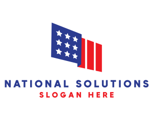 National American Flag logo design