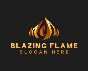 Fire Flame Heat logo design