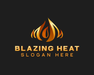 Fire Flame Heat logo design