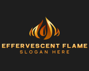 Fire Flame Heat logo design