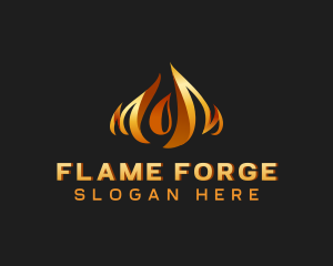 Fire Flame Heat logo design