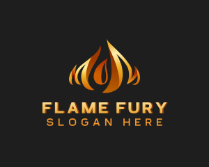 Fire Flame Heat logo design