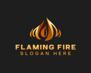 Fire Flame Heat logo design