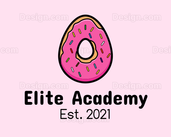 Easter Donut Egg Logo