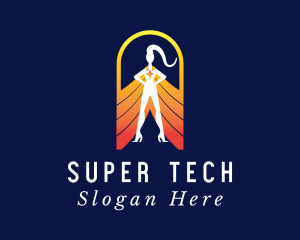 Female Superhero Lady logo